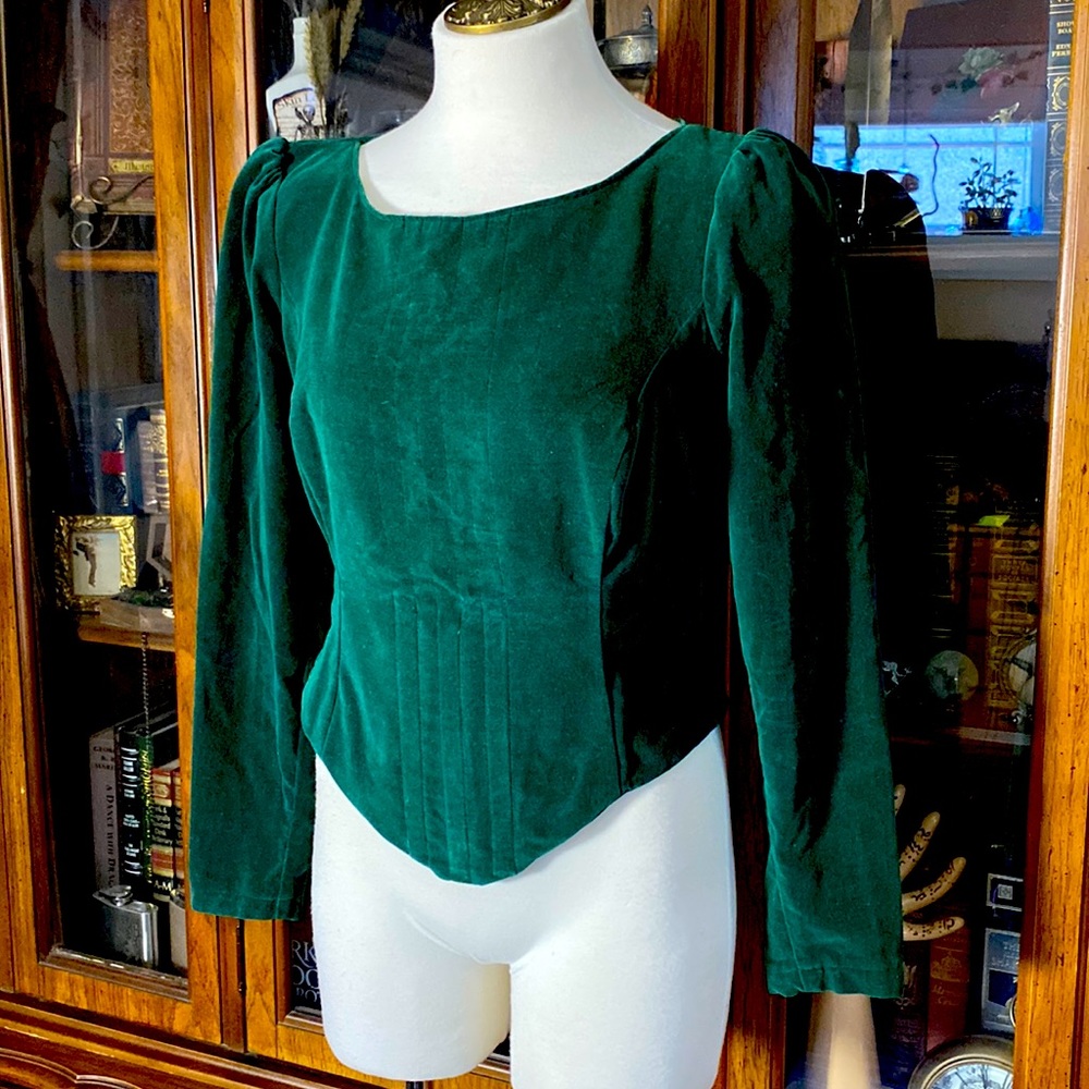Victorian style velvet top